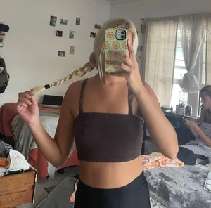 Brown Knit Crop thumbnail 1
