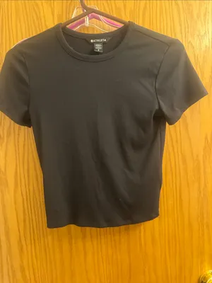 Athleta Black Short Sleeve Crewneck Tee thumbnail 3