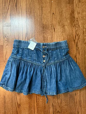 Free People Denim Mini Skirt thumbnail 2