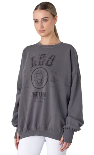 The Laundry Room Leo Zodiac Oversized Pullover Sweatshirt Jumper thumbnail 1