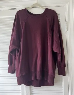 Aerie pullover burgundy womans size large‎ thumbnail 1