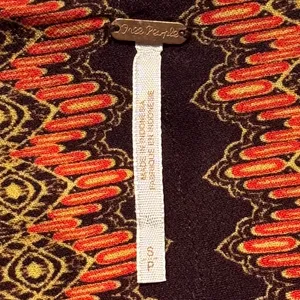 Free People Catch Me If You Can Top Boho Hippie Festival Western Button Up Tie S thumbnail 4
