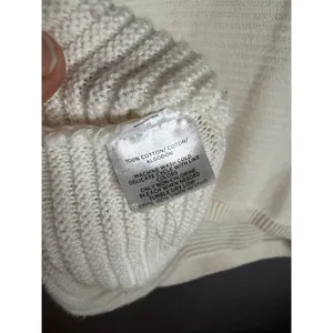 Ann Taylor Loft Women's Ivory Vertical Rib Sweater Long Sleeve M NWOT thumbnail 4