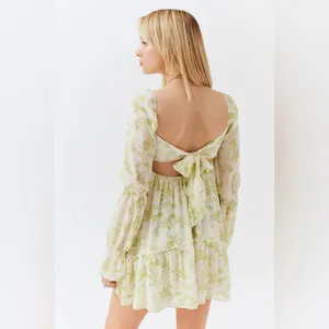 Urban Outfitters Lannette Long Sleeve Mini Dress thumbnail 2