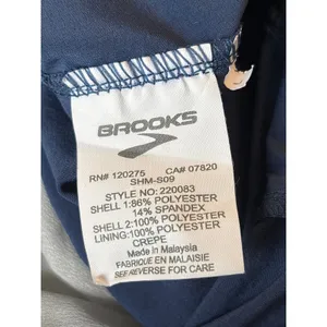 Brooks Blue Neon Yellow Running Shorts Lined Women's Large thumbnail 6