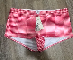 No Boundaries Red Gingham Swim Boyshorts thumbnail 1