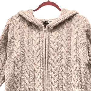 Vintage Aran Crafts Merino Cardigan Cream Large‎ thumbnail 3