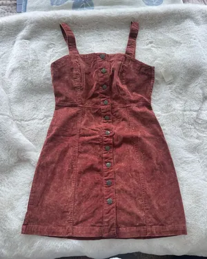 Aeropostale Corduroy Mini Dress Button Down thumbnail 1