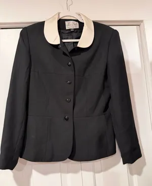 Le Suit Black Blazer with Cream Rounded Collar 8‎ thumbnail 1