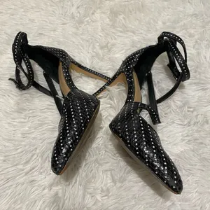 Gianni Bini Stiletto Heel in Black White Dot Size 5.5 thumbnail 3