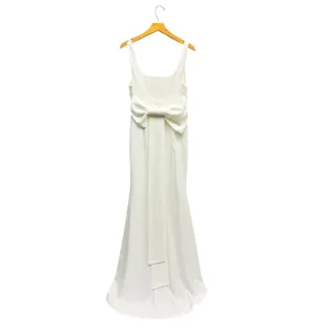 Lulus Loving Fate White Bow Square Neck Backless Maxi Dress size M thumbnail 5