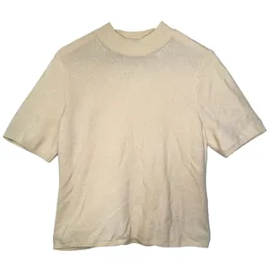 Abercrombie & Fitch Cream Merino Wool Knit Short Sleeve Crewneck Sweater Size XL thumbnail 1