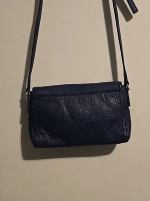 kate spade navy pebbled leather zipper wallet with gold hardware thumbnail 3