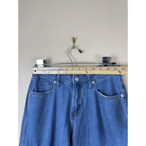 Wild Fable Women’s Mid Rise Baggy Cargo Jeans Blue Denim Wide Leg Utility Size 2 thumbnail 7