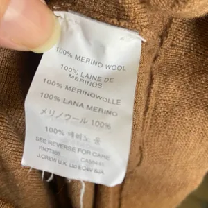 J. Crew Womens Sweater Sz S Merino Wool Asymmetrical Zip Moto‎ Brown Tan Zippers thumbnail 7