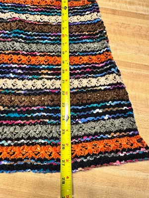 Free People New Romantics‎ crochet Chenille Stripe Knit Top Size Small Lace thumbnail 9