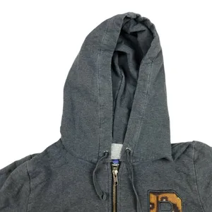 Patagonia Women’s Full Zip Hoodie Gray Fleece Sweatshirt Letterman P Logo Size S thumbnail 5