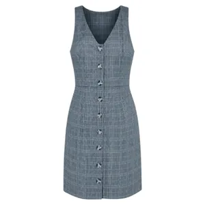 Show me Your Mumu Gray Arlette Plaid Mini Dress Button Front Size M thumbnail 3