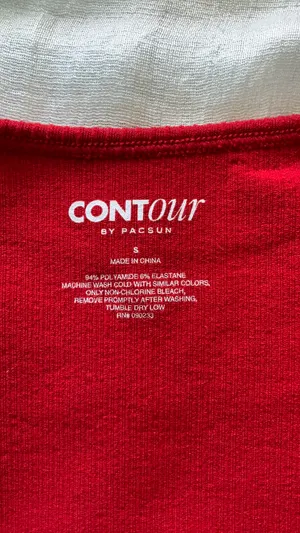PacSun Red Crop Top Ribbed thumbnail 3
