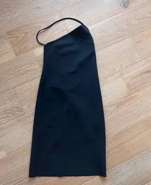 ZARA Dress Midi Black thumbnail 3