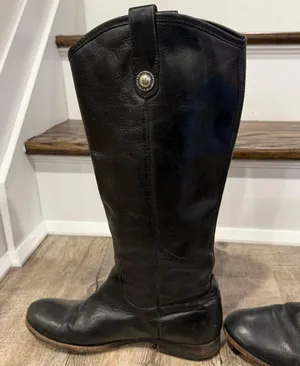 Frye Melissa Button Riding Boots Black Leather Women’s Size 8.5 Classic Tall thumbnail 12