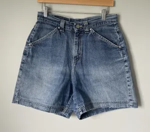 Riders By Lee Vintage Denim High-Rise Shorts 100% Cotton Blue Women's Size 10 thumbnail 1