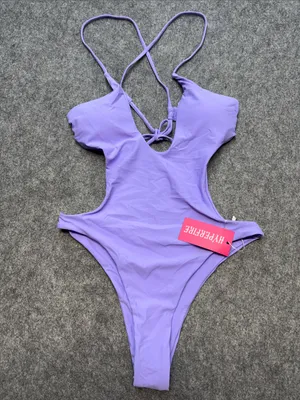 HYPERFIRE Sexy Criss Cross Halter Cut Out Backless Monokini Swimsuits thumbnail 3