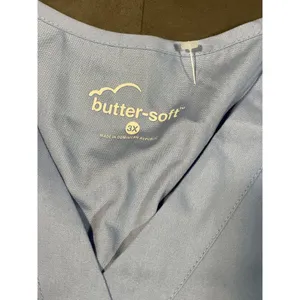 Butter-Soft Light Blue‎ Scrub Top Medical Uniform Nursing Workwear B-202 thumbnail 3