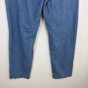 American Eagle Baggy Jean Medium Wash Denim Distressed Closet Basic Size 10 thumbnail 8