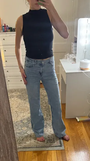 ZARA High-Waisted Flare Jeans thumbnail 1