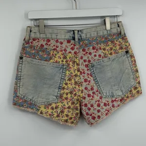 Farm Rio Anthropologie Floral Patchwork Denim Shorts Size 27 Coquette Rodeo thumbnail 9