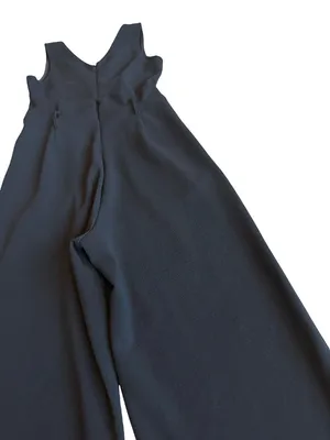 Anthropologie Black Sleeveless Jumpsuit Black Wide Leg Dress Up Down SIze Small thumbnail 12