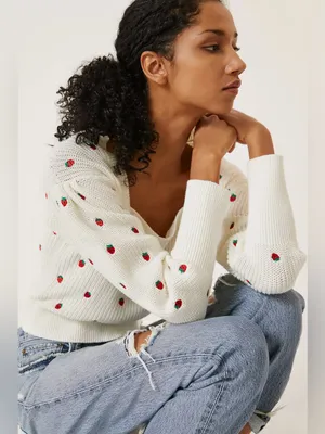 Anthropologie Maeve Embroidered Sweater Top thumbnail 3