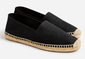 J. Crew | Made in Spain black flat espadrille 7.5 NEW thumbnail 1