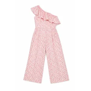 Club Monaco Lene One-Shoulder Ruffle Jumpsuit – Pink/Red Floral Print, sz 2 thumbnail 2