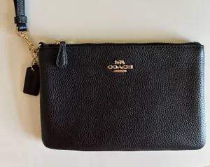 Coach Wristlet Leather Black thumbnail 1