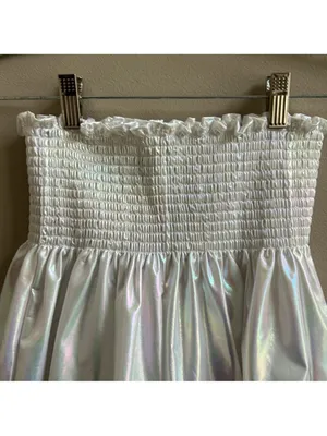Queen of Sparkles Swing womens shorts in Iridescent White XS thumbnail 5