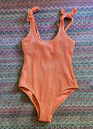 Orange Kona Sol Tie Strap One Piece Bikini thumbnail 1