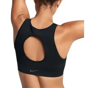 Nike Seamless Sports Bralette Womens Size S Black Keyhole Back 858733-010 thumbnail 3