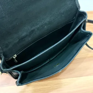 Vintage COACH 9850 Compartment Bag Black Glove Tanned Cowhide Leather Crossbody thumbnail 8