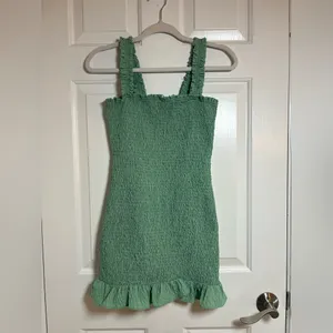 Zara Mint Green Ruffle Mini‎ Dress Size Small thumbnail 4