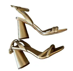 Sam Edelman women's size 6 strappy gold sandal thumbnail 1