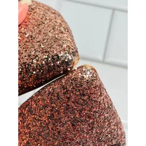 James Chan Nakasey Slingback Flats Womens 10 Pink Rose Gold Glitter Pointed Toe thumbnail 8