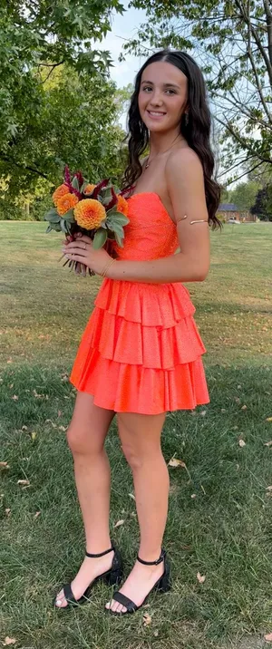 Orange Prom Sherri Hill Dress thumbnail 1