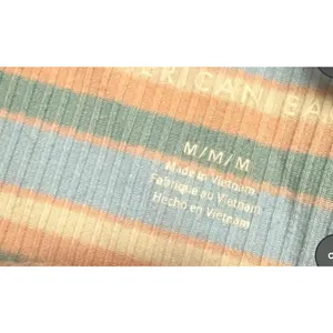 American Eagle Striped Ribbed Cami Tank Top Womens Medium Pastel Multi-Color thumbnail 3
