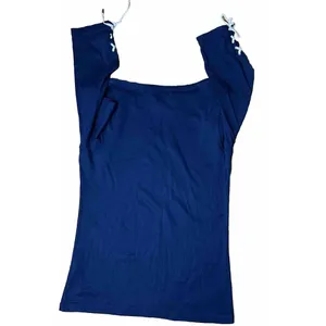 Lauren Ralph Lauren Shirt Womens Size Small Blue Navy 3/4 Length Sleeve Comfort‎ thumbnail 3