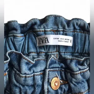 Zara Women's short Blue 100% Cotton with elastic waist Size 2 thumbnail 13