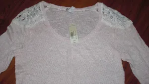 ARIZONA -Long sleeve tunic top - large - blush marked shirt - nwt thumbnail 2
