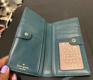 Kate Spade Blue Leather Wallet thumbnail 1