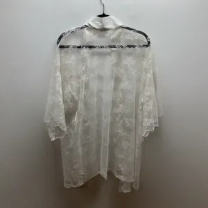 Victoria’s Secret Elegant White Lace Robe NO BELT ~ Preloved thumbnail 6
